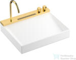 Hansgrohe AVALEGRA AquaUnit 58x47, 5 cm-es mosdórendszer zuhanyvízsugárral, matt fehér/polírozott arany hatású 22472990 (22472990)