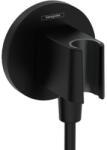 Hansgrohe FixFit Porter S fali csatlakozó zuhanyfej tartóval, matt fekete (26888670) (26888670)