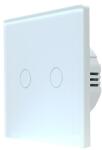 SmartWise T62 UNI Zigbee 3.0 + RF, univerzális bekötésű, 2 áramkörös okos érintõkapcsoló, fehér üveg elõlappal (SMW-BUN-T62-ZBRF-W)