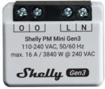 Shelly PM Mini Gen3, WiFi + Bluetooth modul, fogyasztásméréssel (ALL-REL-PLUSMINIPM-R3) - smart-otthon