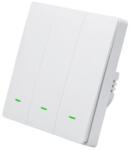 SmartWise B63 UNI Zigbee 3.0 + RF, univerzális bekötésű, 3 áramkörös, fizikai nyomógombos okos villanykapcsoló, fehér (SMW-BUN-B63-ZBRF-W)