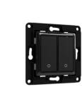 Shelly Wall Switch fali villanykapcsoló, 2 gombos fekete (ALL-KAP-WS2-B) - smart-otthon