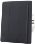 SmartWise B63 UNI Wi-Fi + eWeLink-Remote, univerzális bekötésű, 3 áramkörös, fizikai nyomógombos okos villanykapcsoló, fekete (SMW-BUN-B63-WIFIBT-B)