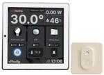 Shelly Wall Display Wi-Fi+Bluetooth villanykapcsoló és színes érintõképernyõs vezérlõpanel (fehér) + Shely BLU H&T hõmérséklet és pára érzékelõ (ALL-KAP-WDW-BLUHTIV) - smart-otthon