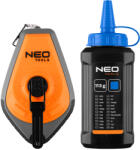 NEO TOOLS Kicsapózsinór+festék, műanyag házas, 30m, 1: 3-as gyorsítóáttétel a zsinór visszatekeréshez, kék porfestékkel (49-952)