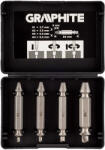 GRAPHITE Törtcsavar kihajtó készlet, 2 oldalas, 4db-os, M5-M14, S2 acél (54T429)