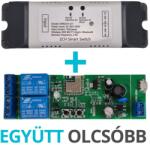 SmartWise 85V-250V AC két áramkörös, Wi-Fi+Bluetooth NO/NC okosrelé