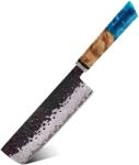 HARAHU Cuțit de bucătărie damasc AI-37542 - Nakiri / Albastru KP37542