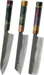 HARAHU Set de cuțite de bucătărie damasc SE-37549 - Multicolor KP37549