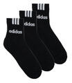adidas Zoknik 3-Stripes Linear Half-Crew Cushioned Socks 3 Pairs Fekete L