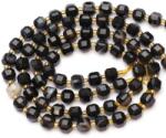  Agata Sardonix Negru Cub Fatetat 6x6 mm - Cristalul Armoniei si Echilibrului Energetic - Margele pentru Bijuterii