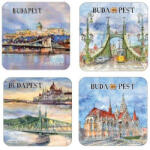 Czworka Parafa poháralátét 4db-os szett, Budapest (pohalá4G-BU)