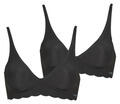 Sloggi Merevítő nélküliek ZERO Microfibre 2.0 Soft Bra PACK DE 2 Fekete EU XS