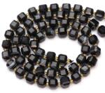  Agata Sardonix Negru Cub Fatetat 8x8 mm - Piatra Abundentei si Protectiei Spirituale - Margele pentru Bijuterii