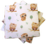  Pamut borítású székpárna - ülőpárna 35x35x2 cm / bagoly mintával