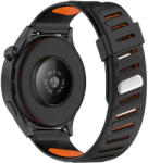 RMPACK Huawei Watch GT 5 46mm Óraszíj Future Twill Design Pótszíj Szilikon Szíj Fekete-Narancssárga