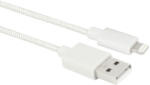 ACT USB / Lightning töltő kábel fonott 1m MFI fehér ACT (AC3092)