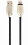 Gembird USB / Lightning 1m adat és töltőkábel gumis fekete Gembird (CC-USB2R-AMLM-1M)