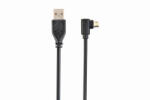 Gembird USB / microUSB-B töltőkábel 1.8m fekete kétoldalú derékszögű Gembird (CC-USB2-AMMDM90-6)