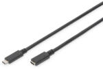 ASSMANN (AK-300210-020-S) 2m fekete USB-C 3.1 hosszabbító kábel