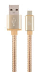 Gembird (CCB-MUSB2B-AMBM-6-G) 1.8m arany fonott USB2.0 / microUSB-B kábel