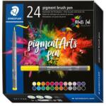STAEDTLER Ecsetirón készlet, STAEDTLER "Pigment brush 371", 24 különböző szín (TS371C24) - papiruniverzum