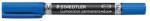 STAEDTLER Alkoholos marker, 0, 6/1, 5 mm, kúpos, kétvégű, STAEDTLER "Lumocolor® duo 348", kék (TS3483) - papiruniverzum