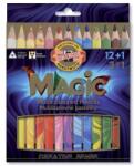 KOH-I-NOOR Színes varázsceruza készlet, háromszögletű, KOH-I-NOOR "Magic 3408", 12+1 különböző szín (TKOH3408) - papiruniverzum