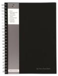 Pukka Pad Spirálfüzet, A4, vonalas, 80 lap, PUKKA PAD "Black", fekete (PUPJA4V) - papiruniverzum