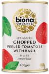 biona Rosii decojite maruntite cu busuioc la conserva bio 400g Biona