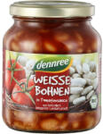 dennree Fasole alba in sos de rosii, 350 g