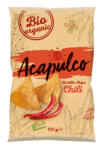 Acapulco Tortilla bio chips cu chili, 125 g