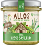 Allos Crema tartinabila cu mazare si busuioc, 135 g