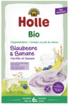 Holle Terci bio cu lapte de capra, banane si afine, fara gluten, pentru copii, +6 luni, 200 g