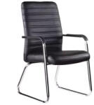 Finday Scaun Vizitator Piele Ecologica Soffie Negru
