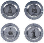 Excellent Houseware Set 4 scrumiere Excellent Houseware, metal, 14 cm, argintiu (KO-159100300Set) Scrumiera
