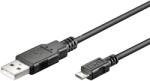Goobay USB kábel 2.0 micro USB csatlakozóval 1, 8m fekete - Kiárusítás! - A készlet erejéig!