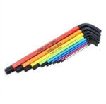 SATA imbuszkulcs készlet 9 részes 1.5-10mm, hosszú (színkód)