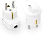 Plastrol Stecher Shuko iesire laterala alb, inel prindere WT-16U/Z Plastrol (ELPL-WT-16U/Z/WE-PTL)