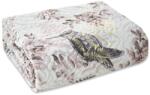 Eurofirany Poly velúr ágytakaró madár és ágmintával Fehér 220x240 cm (422903)