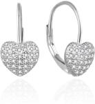 Agato Ezüst fülbevaló Szív cirkónium kövekkel AGT-E195LW