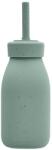 KikkaBoo Силиконово шише със сламка KikkaBoo Platinum Silicone - Sage, 200 ml (31302050019) - ozone
