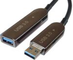 PremiumCord USB3.2 + 2.0 optikai AOC hosszabbító kábel A/Male - A/Female 15 m (ku3fiber15)