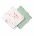 Babyono Bambusz muszlin pólya 120x120cm 2db menta/virágok 537/03