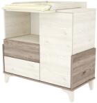 Timba Kloé pelenkázó szekrény eltolható feltéttel 95-ös krém-fűz