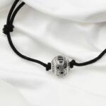 Thomas Sabo Állítható fekete textil karkötő végtelen gyönggyel