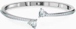 Swarovski Ezüst színű karperec szív alakú kristályokkal