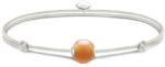 Thomas Sabo Állítható fehér textil karkötő narancs aventurin gyönggyel