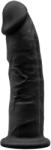 SilexD Dildo Thermo Reactive Silicon Dubla Densitate Negru 15 cm Dildo