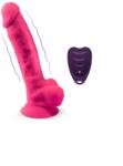 SilexD Vibrator Realist Silexd Remote Control, 10 Moduri Vibratii, Silicon, USB, Roz, 20 cm Vibrator